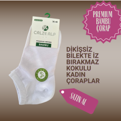 BAMBU BEYAZ KADIN ÇORABI 12 Lİ 36-40