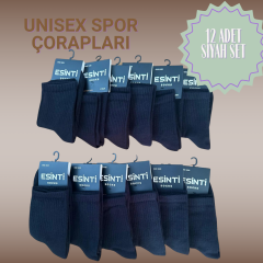 SİYAH SPOR ÇORABI UNISEX