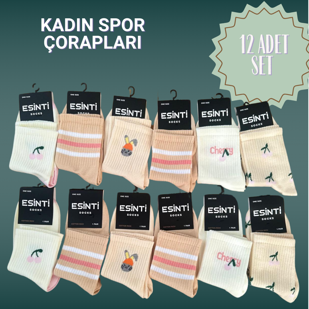 DESENLİ SPOR CORABI KADIN 36-41