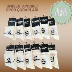 BEYAZ AYICIKLI SPOR CORABI UNISEX