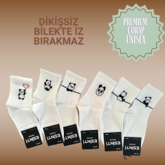 BEYAZ AYICIKLI SPOR CORABI UNISEX