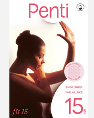 PENTİ TEN RENGİ PARLAK KÜLOTLU ÇORAP 15 DEN